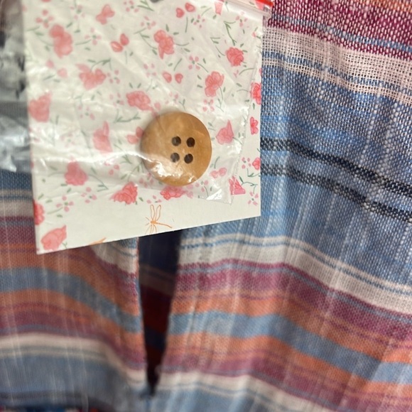 Free People Blue and Pink Ruffled Blouse - Picture 5 of 5